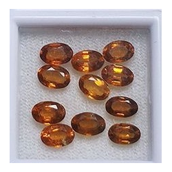 6.40ct Set Hessonite Garnet Oval Cut