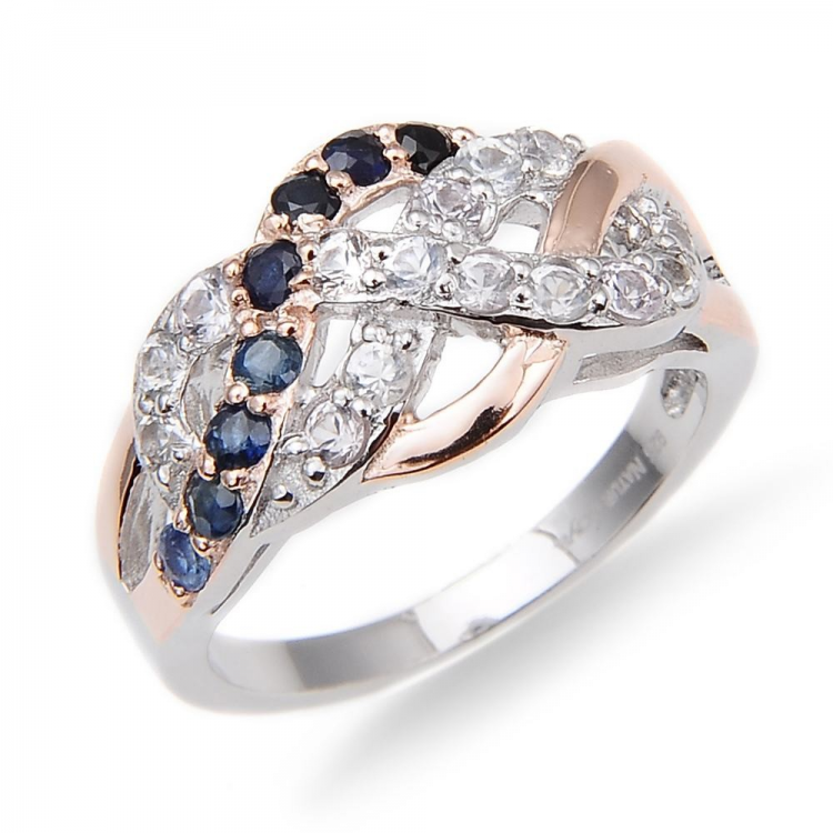 Sapphire & 925 Sterling Silver Ring