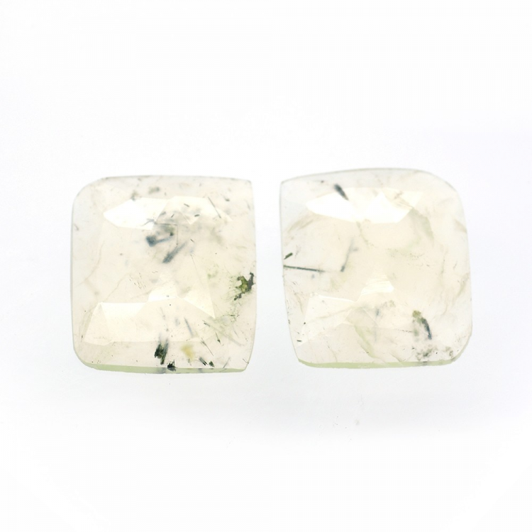 13.48ct Set Prehnite Fancy Rose Cut