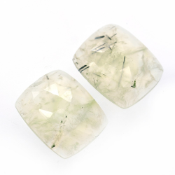 39.93ct Set Prehnite Fancy Rose Cut