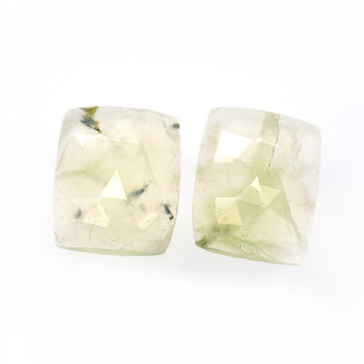 17.49ct Set Prehnite Fancy Rose Cut