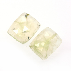 17.49ct Set Prehnite Fancy Rose Cut