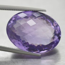 28.21ct Amethyst Oval Cut with Chessboard