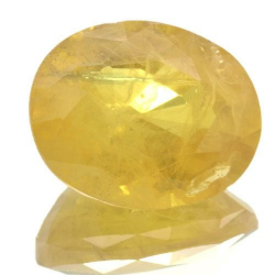 Saphir jaune 2,78 ct taille ovale 9,22x7,40 mm