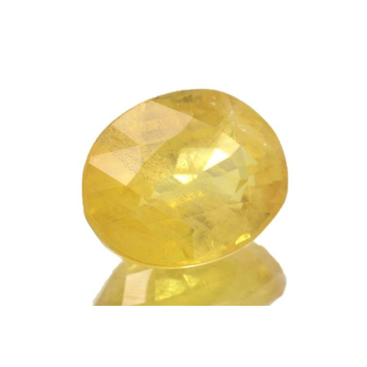 Zaffiro giallo da 2,52 ct, taglio ovale, 8,7 x 6,9 mm