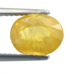 Saphir jaune 2,52 ct taille ovale 8,7x6,9 mm