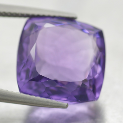 15.18ct Ametista Faccettato Cuscino