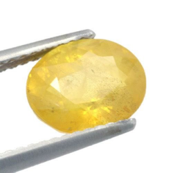 Saphir jaune 2,52 ct taille ovale 8,7x6,9 mm