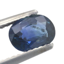 Zaffiro blu da 0,95 ct, taglio ovale, 6,7 x 5,4 mm