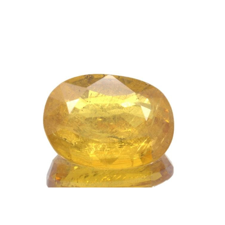 3,11 ct gelber Saphir im Ovalschliff, 10,2 x 7,7 mm