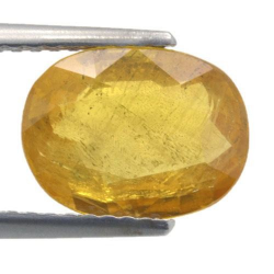 3.11ct Zafiro Amarillo Talla Oval 10.2x7.7mm