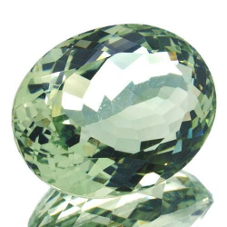 Ametista verde prasiolite taglio ovale da 24,01 ct, 21,5x16,9 mm