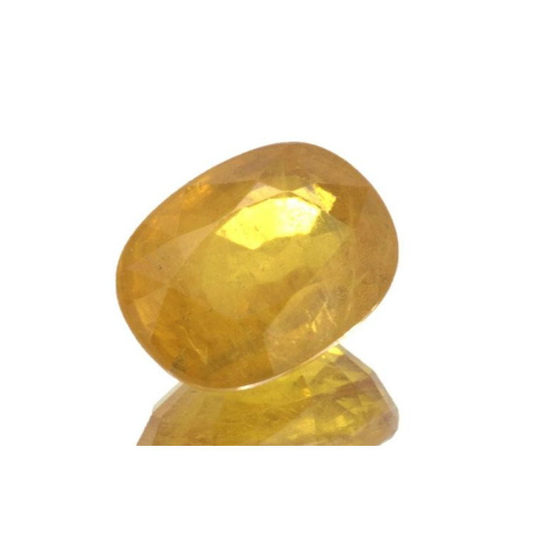 3,30 ct gelber Saphir im Ovalschliff 9,6 x 7,1 mm