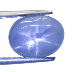 3.45ct Zaffiro Stella Cabochon Ovale 9.46x7.13mm