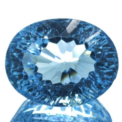 22.34ct Blue Topaz Oval Cut