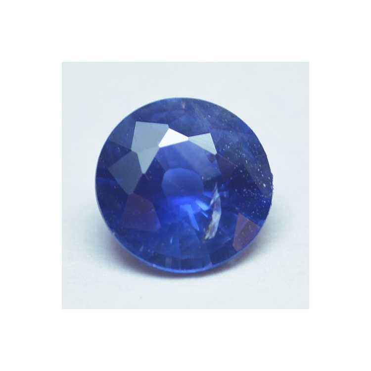 0.69ct Zafiro Azul Talla Redonda