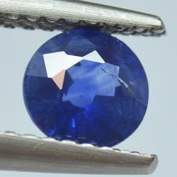 0.69ct Zafiro Azul Talla Redonda