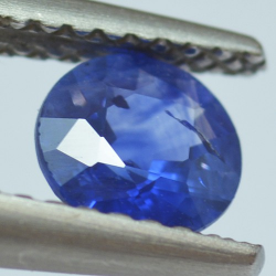 0.69ct Zafiro Azul Talla Redonda