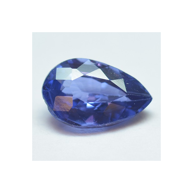 0.68ct Blauer Saphir Birne Schnitt