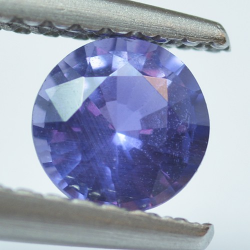 0.64ct Saphir avec Changement de Couleur Taille Ronde