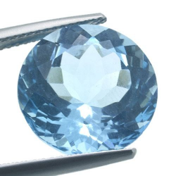 12.62ct Blue Topaz Round Cut