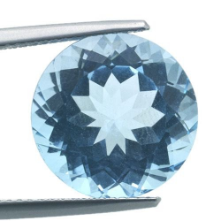 12.62ct Blue Topaz Round Cut