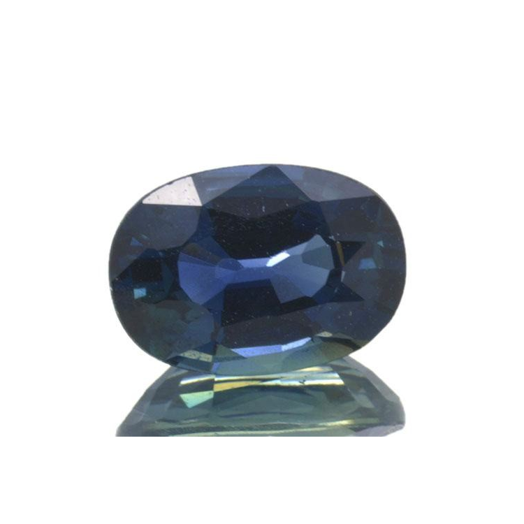 Saphir bleu 1,08 ct taille ovale 7,1x5,2 mm