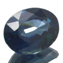 Zaffiro blu a taglio ovale da 0,91 ct, 6,9 x 5,6 mm