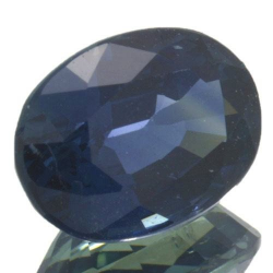 Saphir bleu 1,14 ct taille ovale 6,9x5,1 mm