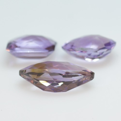 10.99ct Set Amethysts Various Shapes whith Chessboard