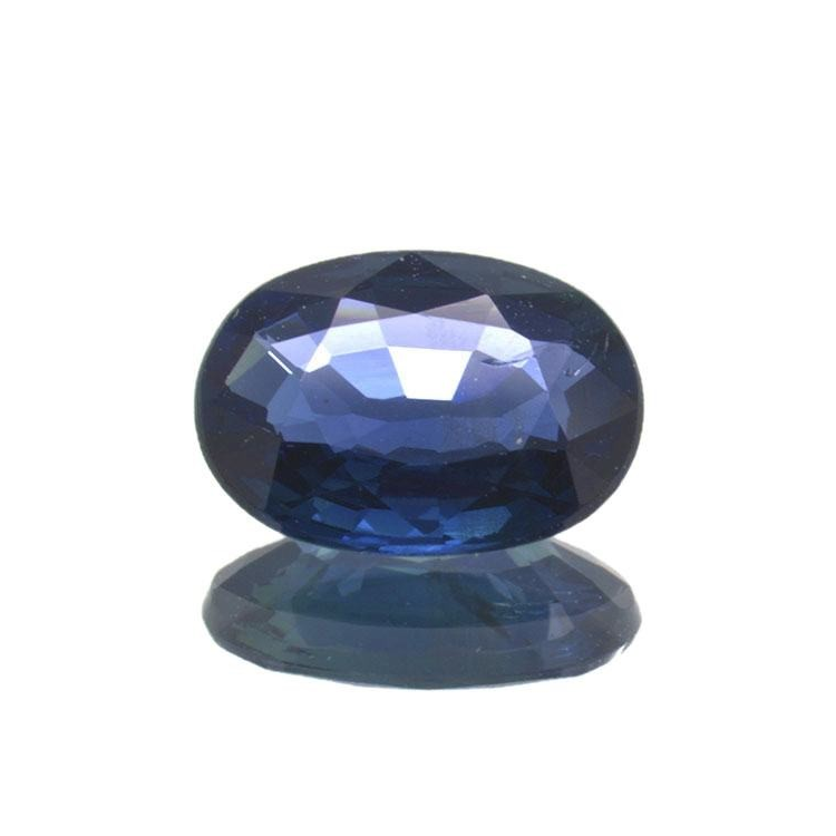 0,90 ct blauer Saphir im Ovalschliff 7,0 x 5,1 mm