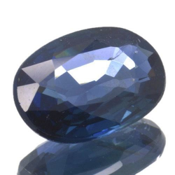 Saphir bleu 0,90 ct taille ovale 7,0x5,1 mm