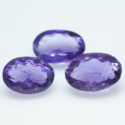 19.13ct Set Amethysts Oval Shape