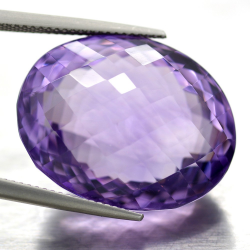 41.85ct Amethyst Oval Cut whith Chessboard