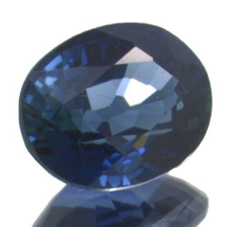 Saphir bleu 1,04 ct taille ovale 7,1x5,1 mm