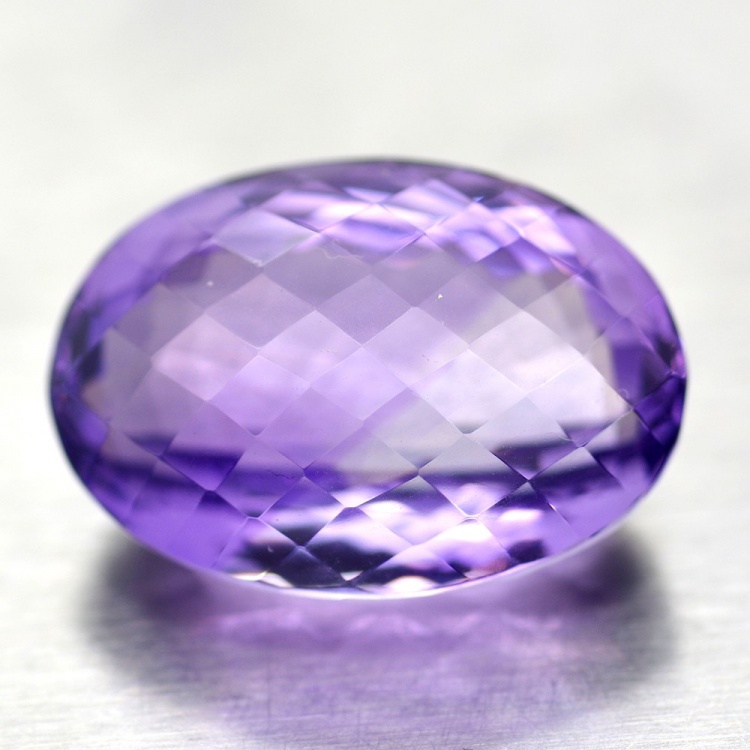 29.99ct Amethyst Oval Schnitt mit Schachbrett