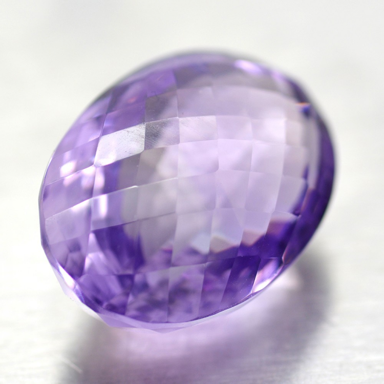 31.95ct Amethyst Oval Cut with Chessboard