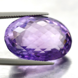 31.95ct Amethyst Oval Cut with Chessboard