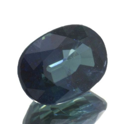 1,23 ct blauer Saphir im Ovalschliff 7,1 x 5,1 mm