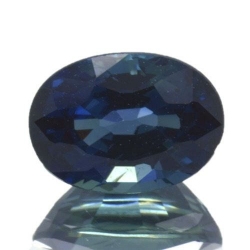 1,06 ct blauer Saphir im Ovalschliff 6,5 x 4,8 mm