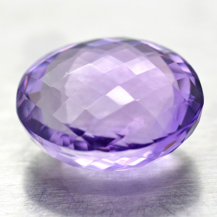 27.67ct Amethyst Oval Schnitt mit Schachbrett