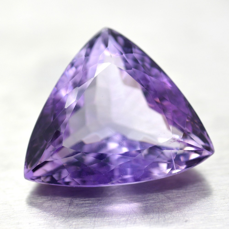 28.32ct Amethyst Trilliant Cut with Checkboard