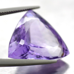 28.32ct Amethyst Trilliant Cut with Checkboard