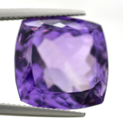 20.98ct Ametista Faccettato Cuscino