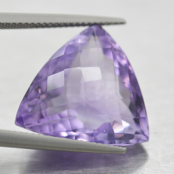 19.22ct Amethyst Trilliant Schnitt mit Schachbrett