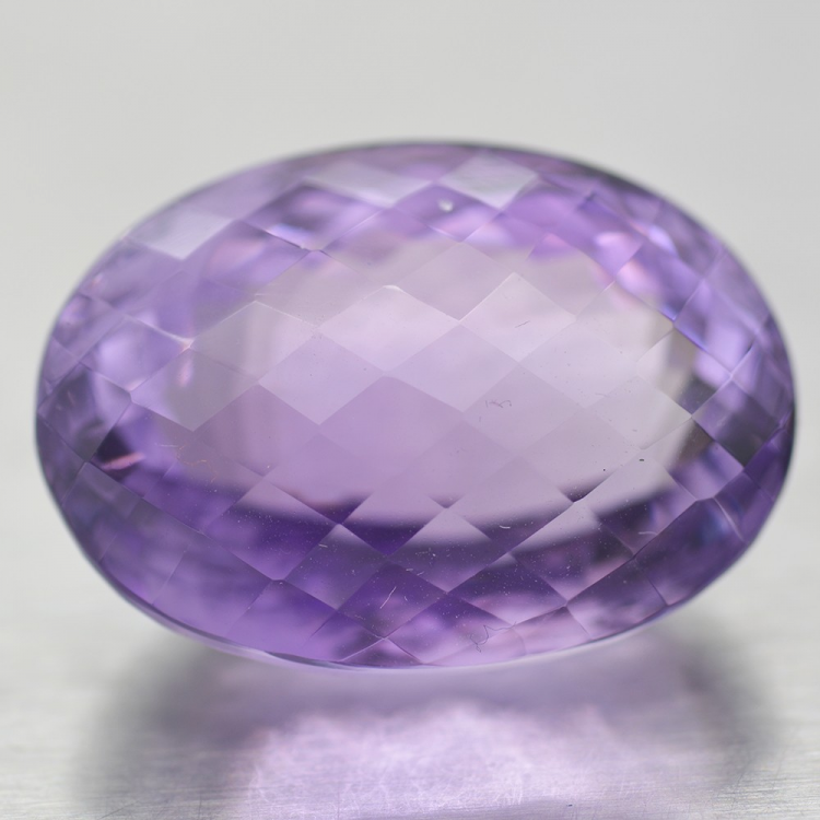 42.64ct Amethyst Oval Cut with Chessboard