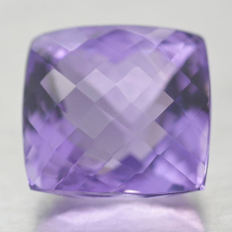 24.67ct Amethyst Cushion Cut with Chessboard