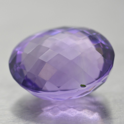 24.38ct Amethyst Oval Cut with Chessboard