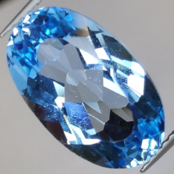 9.67ct Blau Topas Oval Schnitt