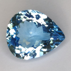 15.12ct Topazio Blu in Facetatto Goccia